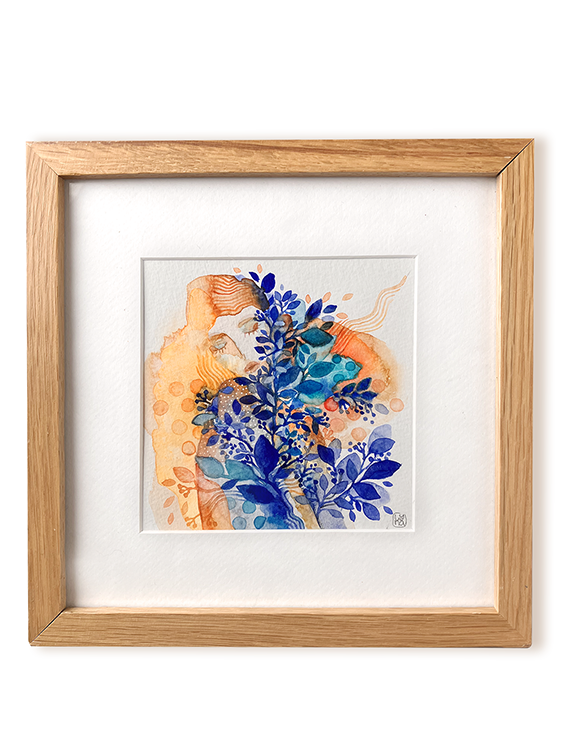 photo-cadre femme orange ombre